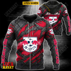 RB Leipzig - Reißverschluss-Hoodie Neue Edition mit Ihrem Namen
