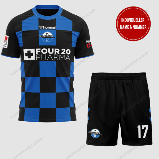SC Paderborn 07 – T-Shirt und Shorts mit individueller Name Nummer – Sonderkollektion SC Paderborn 07 – T-Shirt und Shorts mit individueller Name Nummer – Sonderkollektion