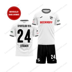 SC Verl - T-Shirt und Shorts mit individueller Name Nummer - Sonderkollektion