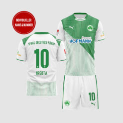 SpVgg Greuther Fürth - T-Shirt und Shorts mit individueller Name Nummer - Sonderkollektion