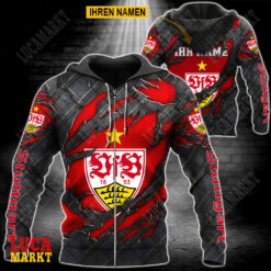 VfB Stuttgart - Reißverschluss-Hoodie Neue Edition mit Ihrem Namen