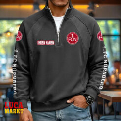 1. FC Nürnberg – Pullover mit Reißverschluss Neue Edition mit Ihrem Namen