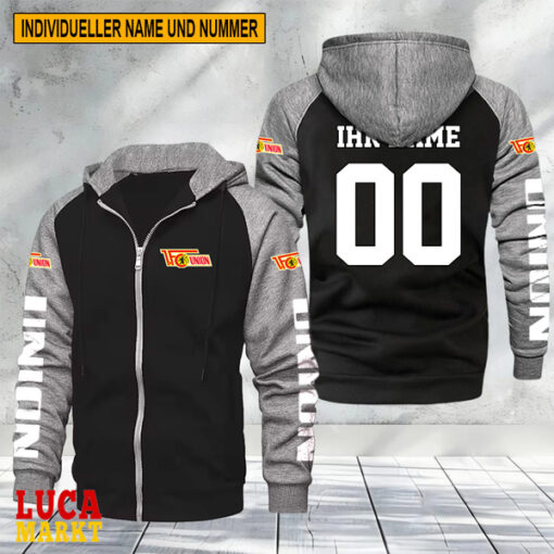 1. FC Union Berlin – Raglan Zip Hoodie Neue Edition mit Individueller Name Nummer 1. FC Union Berlin – Raglan Zip Hoodie Neue Edition mit Individueller Name Nummer