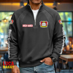 Bayer 04 Leverkusen - Pullover mit Reißverschluss Neue Edition mit Ihrem Namen