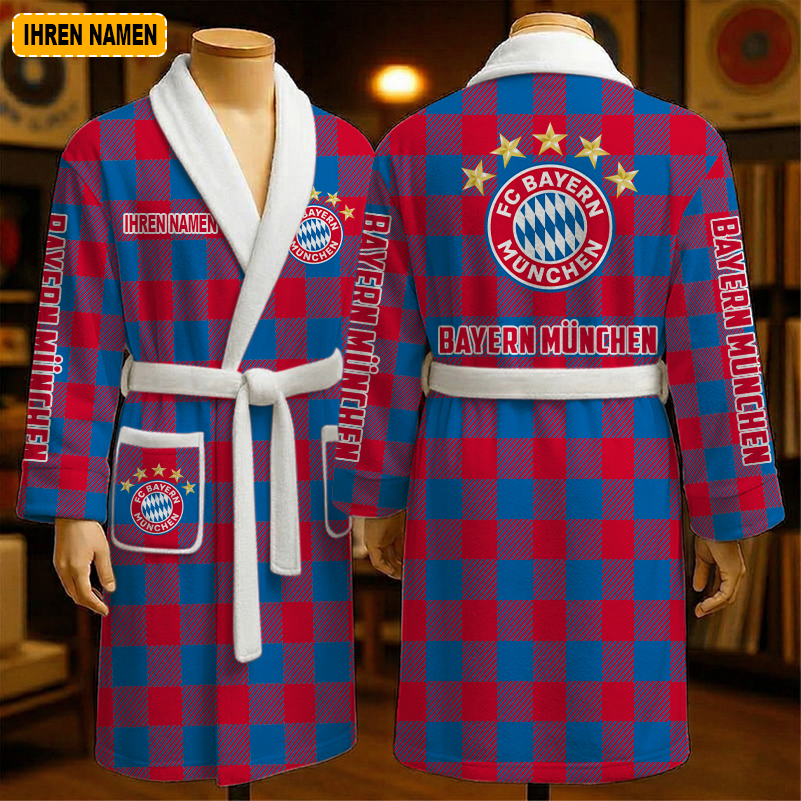 Bayern München – Fleece-Bademantel Sonderausgabe mit Ihrem Namen Bayern München – Fleece-Bademantel Sonderausgabe mit Ihrem Namen