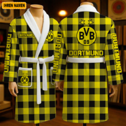 Borussia Dortmund - Fleece-Bademantel Sonderausgabe mit Ihrem Namen