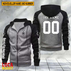 Borussia Mönchengladbach - Raglan Zip Hoodie Neue Edition mit Individueller Name Nummer