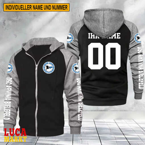 DSC Arminia Bielefeld – Raglan Zip Hoodie Neue Edition mit Individueller Name Nummer DSC Arminia Bielefeld – Raglan Zip Hoodie Neue Edition mit Individueller Name Nummer