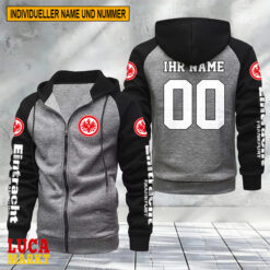 Eintracht Frankfurt - Raglan Zip Hoodie Neue Edition mit Individueller Name Nummer