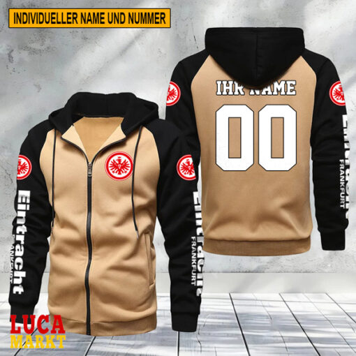Eintracht Frankfurt – Raglan Zip Hoodie Neue Edition mit Individueller Name Nummer Eintracht Frankfurt – Raglan Zip Hoodie Neue Edition mit Individueller Name Nummer