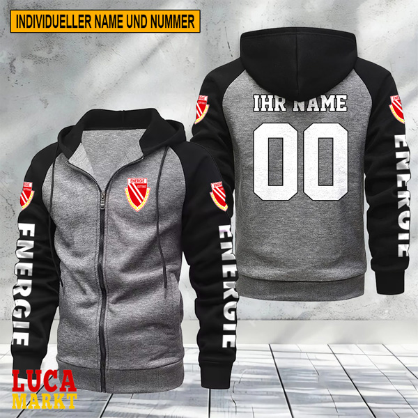 Energie Cottbus – Raglan Zip Hoodie Neue Edition mit Individueller Name Nummer Energie Cottbus – Raglan Zip Hoodie Neue Edition mit Individueller Name Nummer