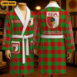 FC Augsburg - Fleece-Bademantel Sonderausgabe mit Ihrem Namen