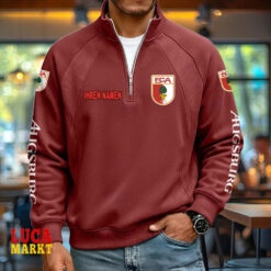 FC Augsburg - Pullover mit Reißverschluss Neue Edition mit Ihrem Namen