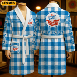 FC Hansa Rostock - Fleece-Bademantel Sonderausgabe mit Ihrem Namen