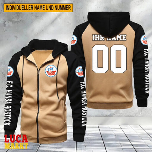 FC Hansa Rostock – Raglan Zip Hoodie Neue Edition mit Individueller Name Nummer FC Hansa Rostock – Raglan Zip Hoodie Neue Edition mit Individueller Name Nummer