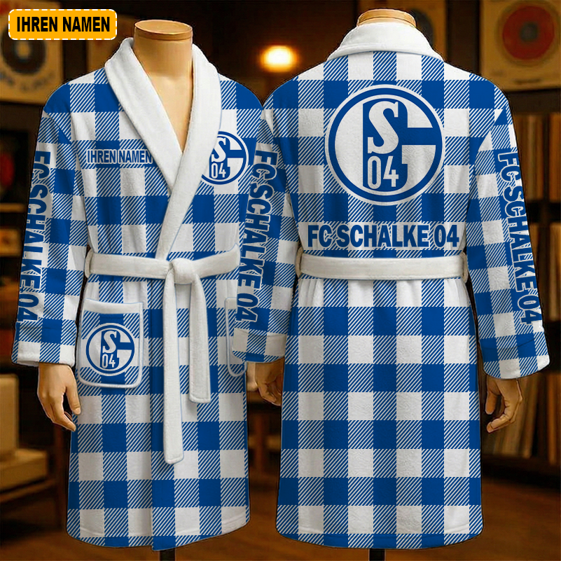 FC Schalke 04 – Fleece-Bademantel Sonderausgabe mit Ihrem Namen FC Schalke 04 – Fleece-Bademantel Sonderausgabe mit Ihrem Namen