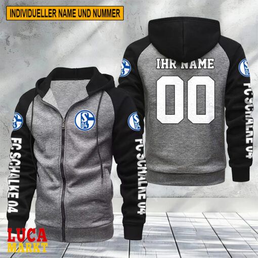 FC Schalke 04 – Raglan Zip Hoodie Neue Edition mit Individueller Name Nummer FC Schalke 04 – Raglan Zip Hoodie Neue Edition mit Individueller Name Nummer