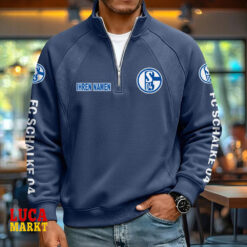 FC Schalke 04 - Pullover mit Reißverschluss Neue Edition mit Ihrem Namen