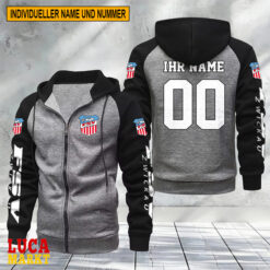 FSV Zwickau - Raglan Zip Hoodie Neue Edition mit Individueller Name Nummer