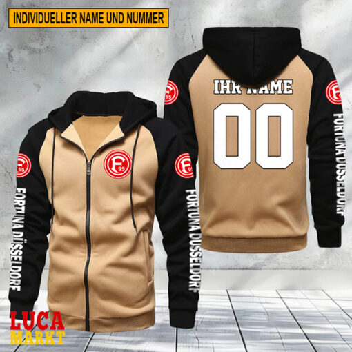Fortuna Düsseldorf – Raglan Zip Hoodie Neue Edition mit Individueller Name Nummer Fortuna Düsseldorf – Raglan Zip Hoodie Neue Edition mit Individueller Name Nummer