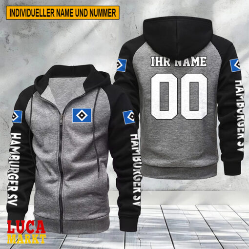Hamburger SV – Raglan Zip Hoodie Neue Edition mit Individueller Name Nummer Hamburger SV – Raglan Zip Hoodie Neue Edition mit Individueller Name Nummer
