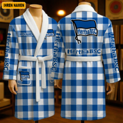 Hertha BSC - Fleece-Bademantel Sonderausgabe mit Ihrem Namen