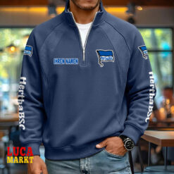 Hertha BSC - Pullover mit Reißverschluss Neue Edition mit Ihrem Namen
