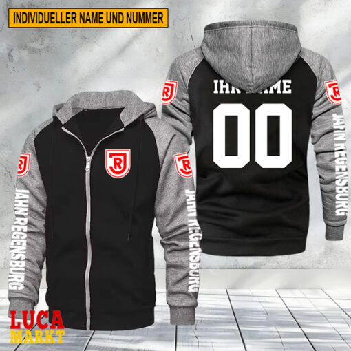 Jahn Regensburg – Raglan Zip Hoodie Neue Edition mit Individueller Name Nummer Jahn Regensburg – Raglan Zip Hoodie Neue Edition mit Individueller Name Nummer