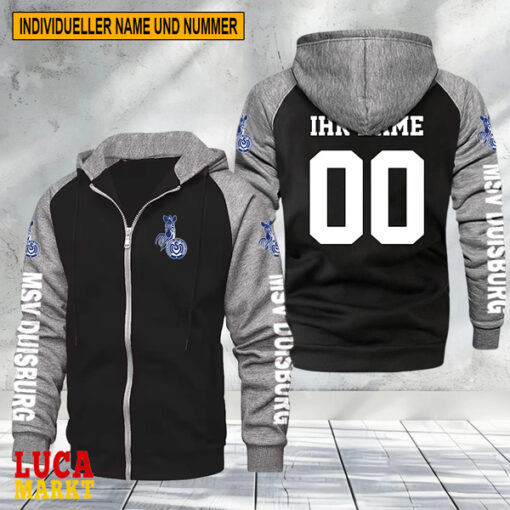 Msv duisburg – Raglan Zip Hoodie Neue Edition mit Individueller Name Nummer Msv duisburg – Raglan Zip Hoodie Neue Edition mit Individueller Name Nummer