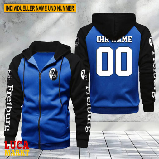 SC Freiburg – Raglan Zip Hoodie Neue Edition mit Individueller Name Nummer SC Freiburg – Raglan Zip Hoodie Neue Edition mit Individueller Name Nummer