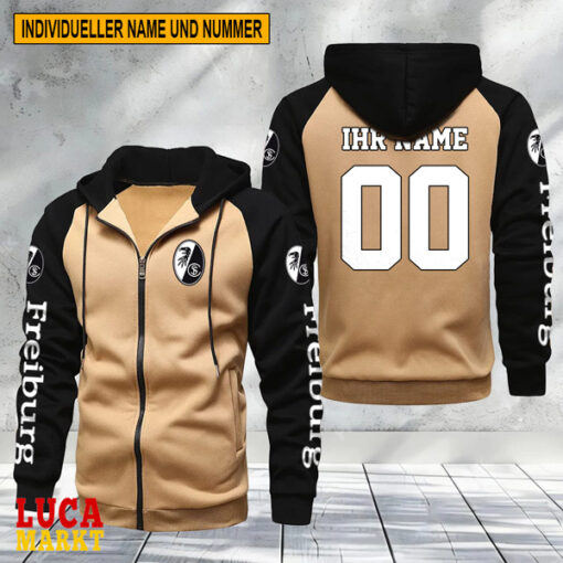 SC Freiburg – Raglan Zip Hoodie Neue Edition mit Individueller Name Nummer SC Freiburg – Raglan Zip Hoodie Neue Edition mit Individueller Name Nummer