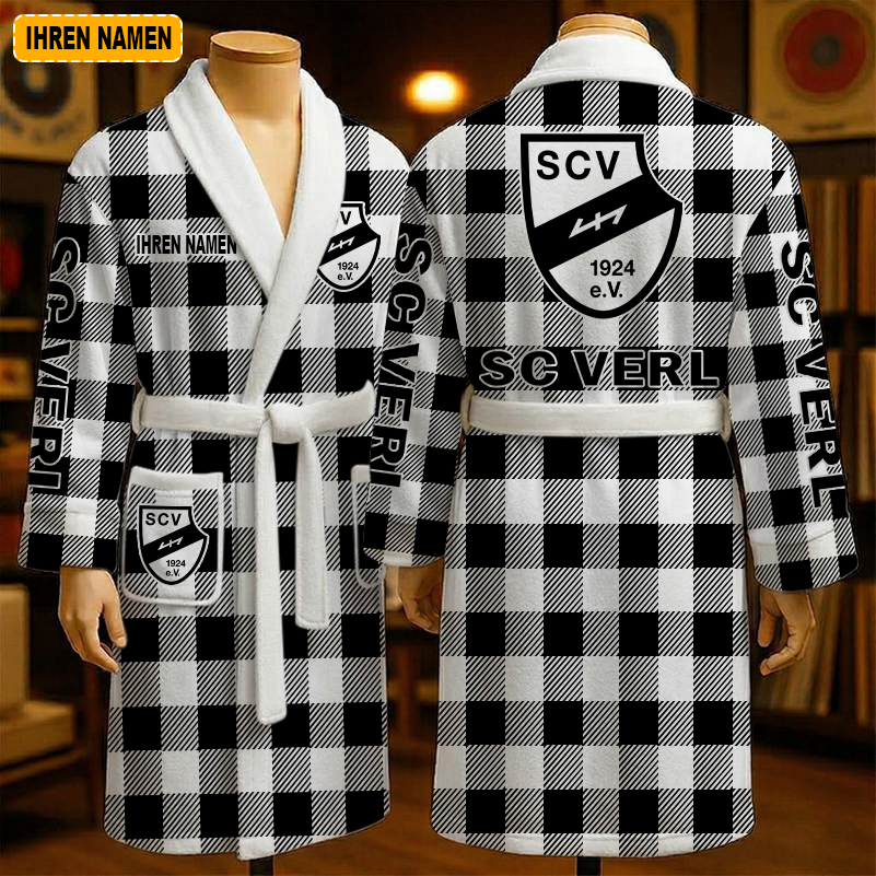 SC Verl – Fleece-Bademantel Sonderausgabe mit Ihrem Namen SC Verl – Fleece-Bademantel Sonderausgabe mit Ihrem Namen