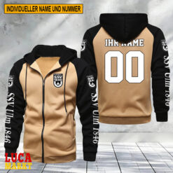 SSV Ulm 1846 – Raglan Zip Hoodie Neue Edition mit Individueller Name Nummer