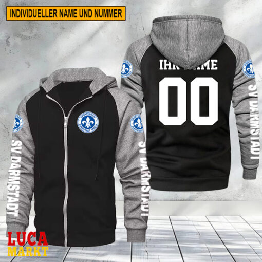 SV Darmstadt 98 – Raglan Zip Hoodie Neue Edition mit Individueller Name Nummer SV Darmstadt 98 – Raglan Zip Hoodie Neue Edition mit Individueller Name Nummer