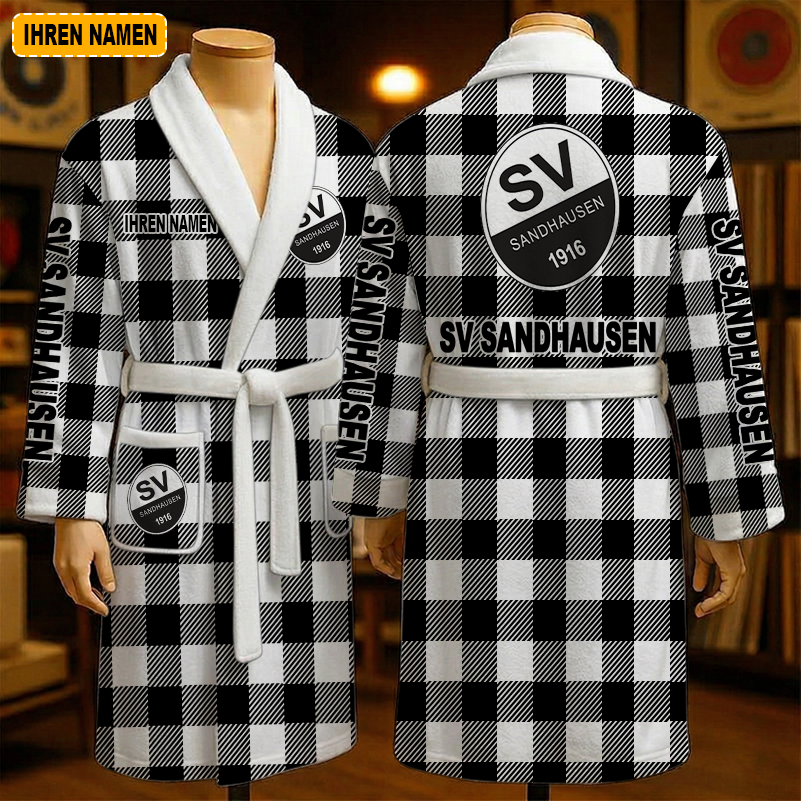 SV Sandhausen – Fleece-Bademantel Sonderausgabe mit Ihrem Namen SV Sandhausen – Fleece-Bademantel Sonderausgabe mit Ihrem Namen