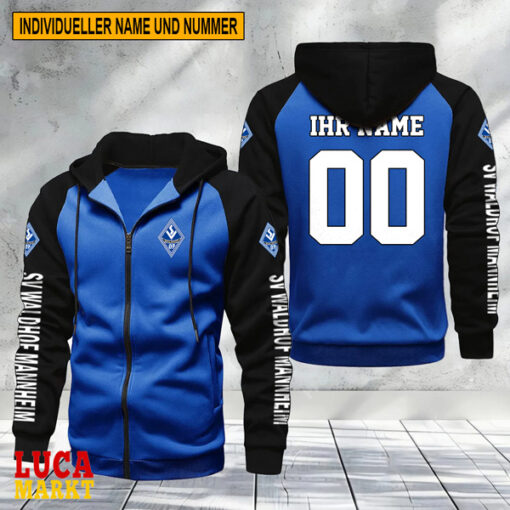 SV Waldhof Mannheim 07 – Raglan Zip Hoodie Neue Edition mit Individueller Name Nummer SV Waldhof Mannheim 07 – Raglan Zip Hoodie Neue Edition mit Individueller Name Nummer