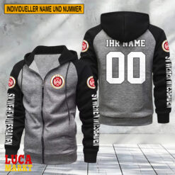 SV Wehen Wiesbaden - Raglan Zip Hoodie Neue Edition mit Individueller Name Nummer