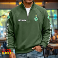 SV Werder Bremen - Pullover mit Reißverschluss Neue Edition mit Ihrem Namen