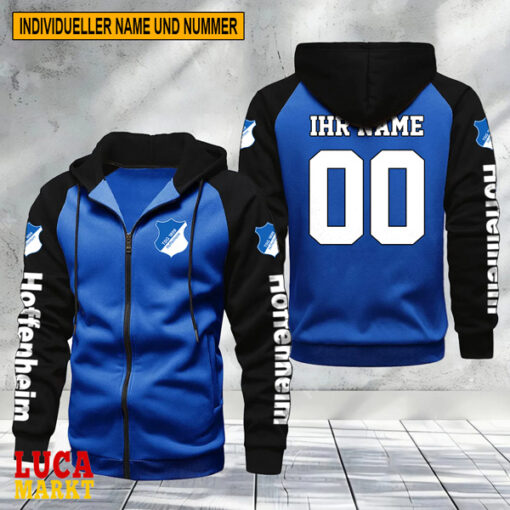 TSG 1899 Hoffenheim – Raglan Zip Hoodie Neue Edition mit Individueller Name Nummer TSG 1899 Hoffenheim – Raglan Zip Hoodie Neue Edition mit Individueller Name Nummer