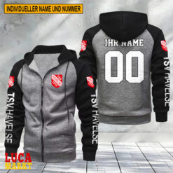 TSV Havelse - Raglan Zip Hoodie Neue Edition mit Individueller Name Nummer