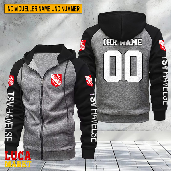 TSV Havelse – Raglan Zip Hoodie Neue Edition mit Individueller Name Nummer TSV Havelse – Raglan Zip Hoodie Neue Edition mit Individueller Name Nummer