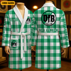 VfB Lübeck - Fleece-Bademantel Sonderausgabe mit Ihrem Namen