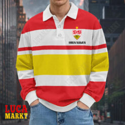VfB Stuttgart - Langarm-Poloshirt Neue Edition mit Ihrem Namen