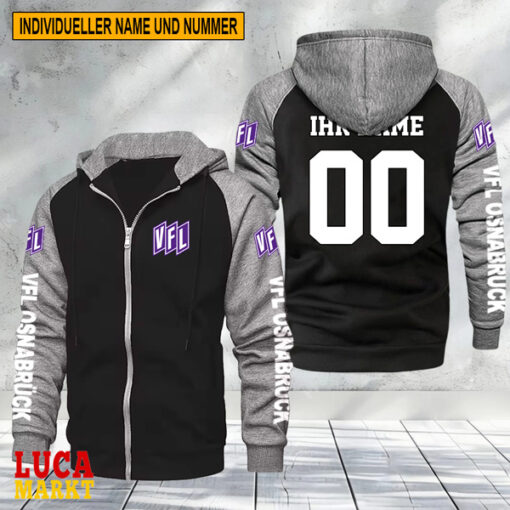 VfL Osnabrück – Raglan Zip Hoodie Neue Edition mit Individueller Name Nummer VfL Osnabrück – Raglan Zip Hoodie Neue Edition mit Individueller Name Nummer