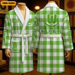 VfL Wolfsburg - Fleece-Bademantel Sonderausgabe mit Ihrem Namen