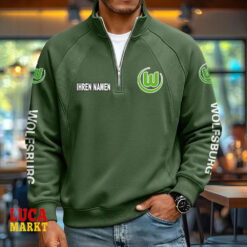 VfL Wolfsburg - Pullover mit Reißverschluss Neue Edition mit Ihrem Namen