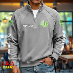 VfL Wolfsburg – Pullover mit Reißverschluss Neue Edition mit Ihrem Namen