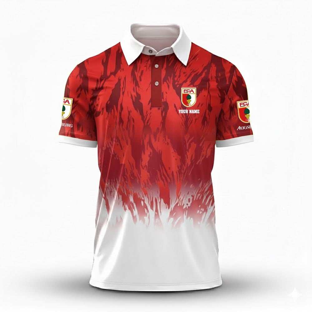 FC Augsburg – Polo Hemd Neue Edition mit Ihrem Namen FC Augsburg – Polo Hemd Neue Edition mit Ihrem Namen