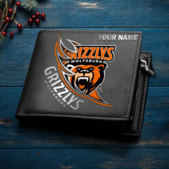 Grizzlys Wolfsburg - Ledergeldbörse Sonderausgabe mit Ihrem Namen