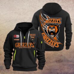 Grizzlys Wolfsburg - Viertel-Zip Hoodie Sonderausgabe mit Ihrem Namen